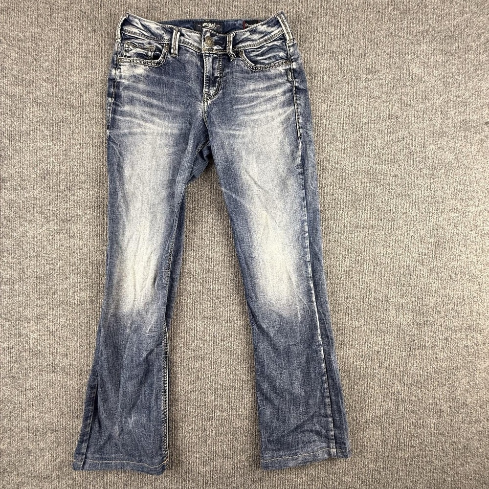 Silver Jeans‎ Co Suki High Slim Boot Jeans Womens W28 L33 Blue Bootcut Denim